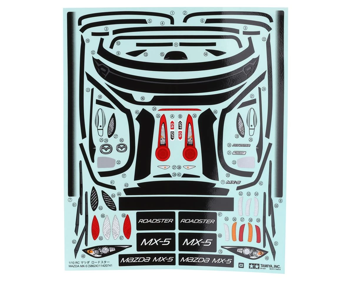 Tamiya Mazda MX-5 Body Set (Clear) (Lightweight) 5 Tamiya Mazda MX-5 Body Set (Clear) (Lightweight) - Image 3