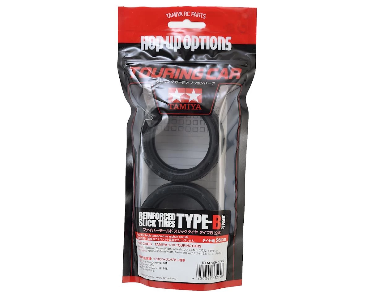 Tamiya 26mm Reinforced Type-B Slick Tire (2) 4 Tamiya 26mm Reinforced Type-B Slick Tire (2) - Image 2