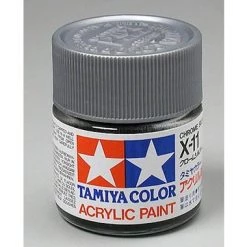 Tamiya X-11 Chrome Silver Gloss Finish Acrylic Paint (23ml)