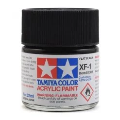Tamiya XF-1 Flat Black Acrylic Paint (23ml)