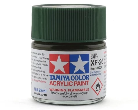 Tamiya XF-26 Flat Deep Green Acrylic Paint (23ml) 3 Tamiya XF-26 Flat Deep Green Acrylic Paint (23ml)