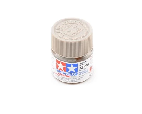 Tamiya XF-20 Flat Medium Grey Acrylic Paint (10ml) 3 Tamiya XF-20 Flat Medium Grey Acrylic Paint (10ml)