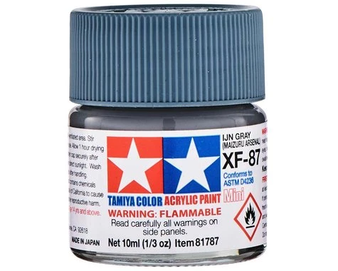 Tamiya XF-87 Flat IJN Grey Acrylic Paint (10ml) 3 Tamiya XF-87 Flat IJN Grey Acrylic Paint (10ml)