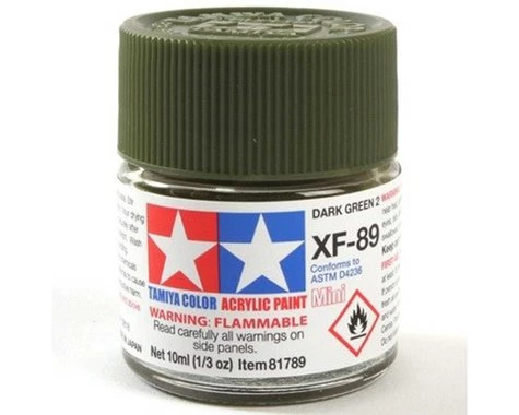 Tamiya XF-89 Flat Dark Green 2 Acrylic Paint (10ml) 3 Tamiya XF-89 Flat Dark Green 2 Acrylic Paint (10ml)