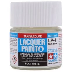 Tamiya LP-4 Flat White Lacquer Paint (10ml)