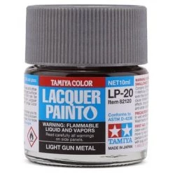 Tamiya LP-20 Light Gun Metal Lacquer Paint (10ml)