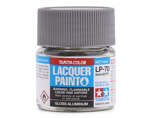 Tamiya LP-70 Gloss Aluminum Lacquer Paint (10ml) 3 Tamiya LP-70 Gloss Aluminum Lacquer Paint (10ml)